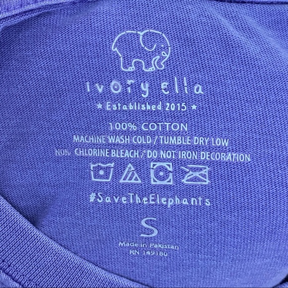 Ivory Ella Purple Long Sleeve Tee Size Small - Picture 3 of 3